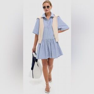 Tuckernuck Blue Stripe Piper Shirt Dress - XS